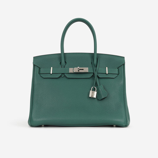 Hermès Birkin 30 - Malachite Togo | Palladium Hardware - Bagista