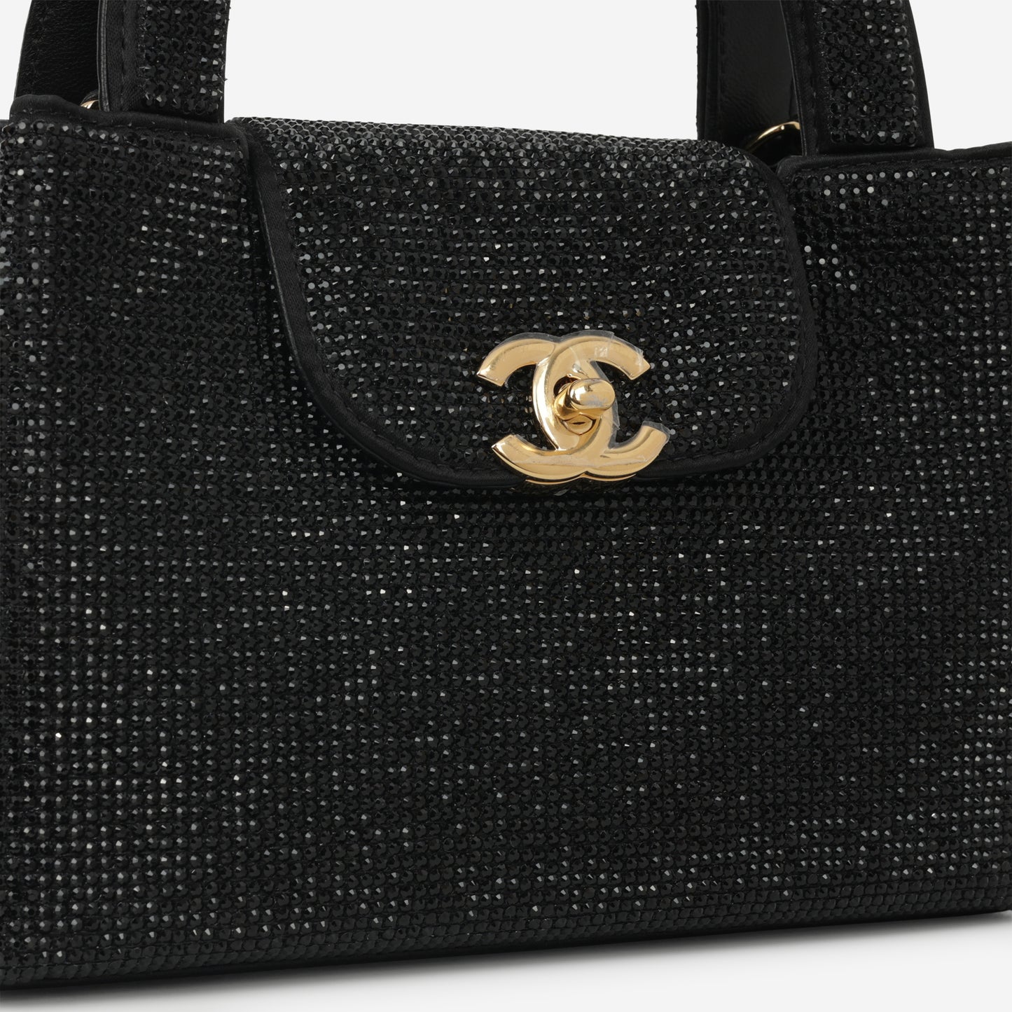 Chanel FW26 Small Kelly Re-Edition - Black Strass | Gold Hardware