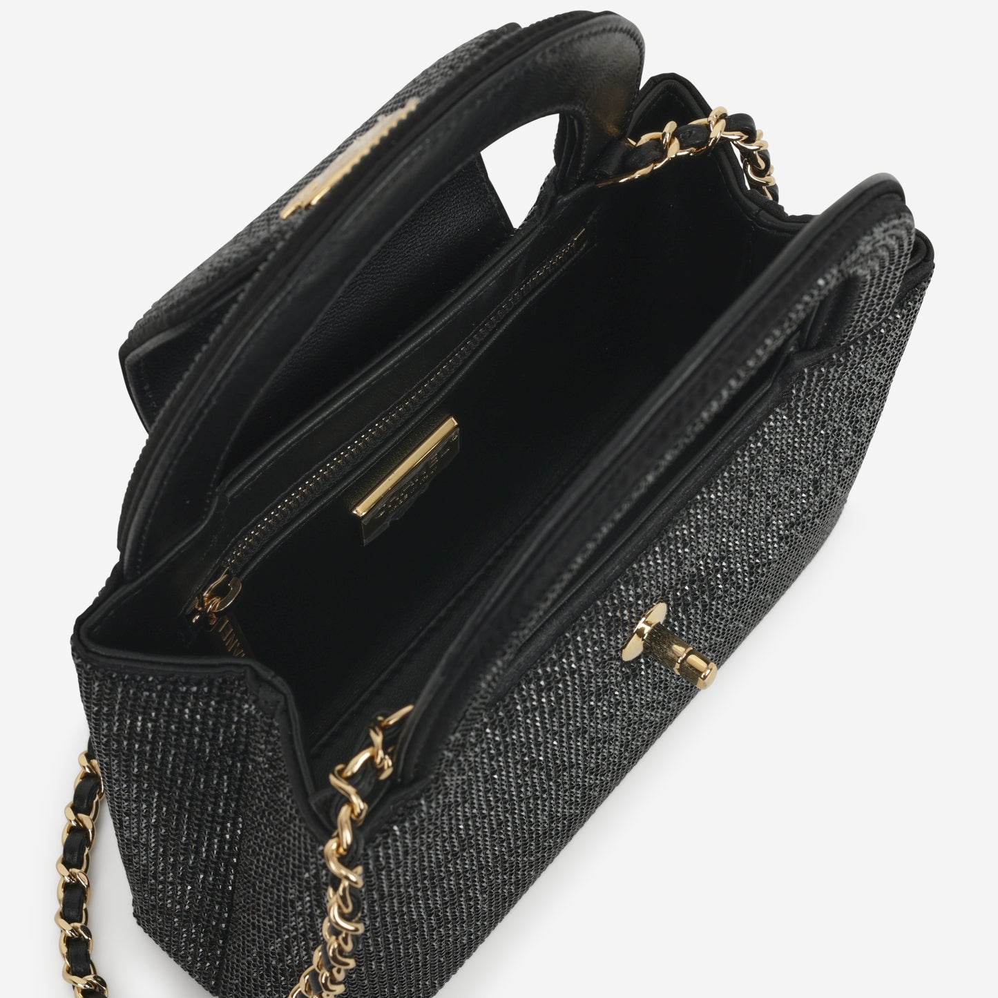 Chanel FW26 Small Kelly Re-Edition - Black Strass | Gold Hardware