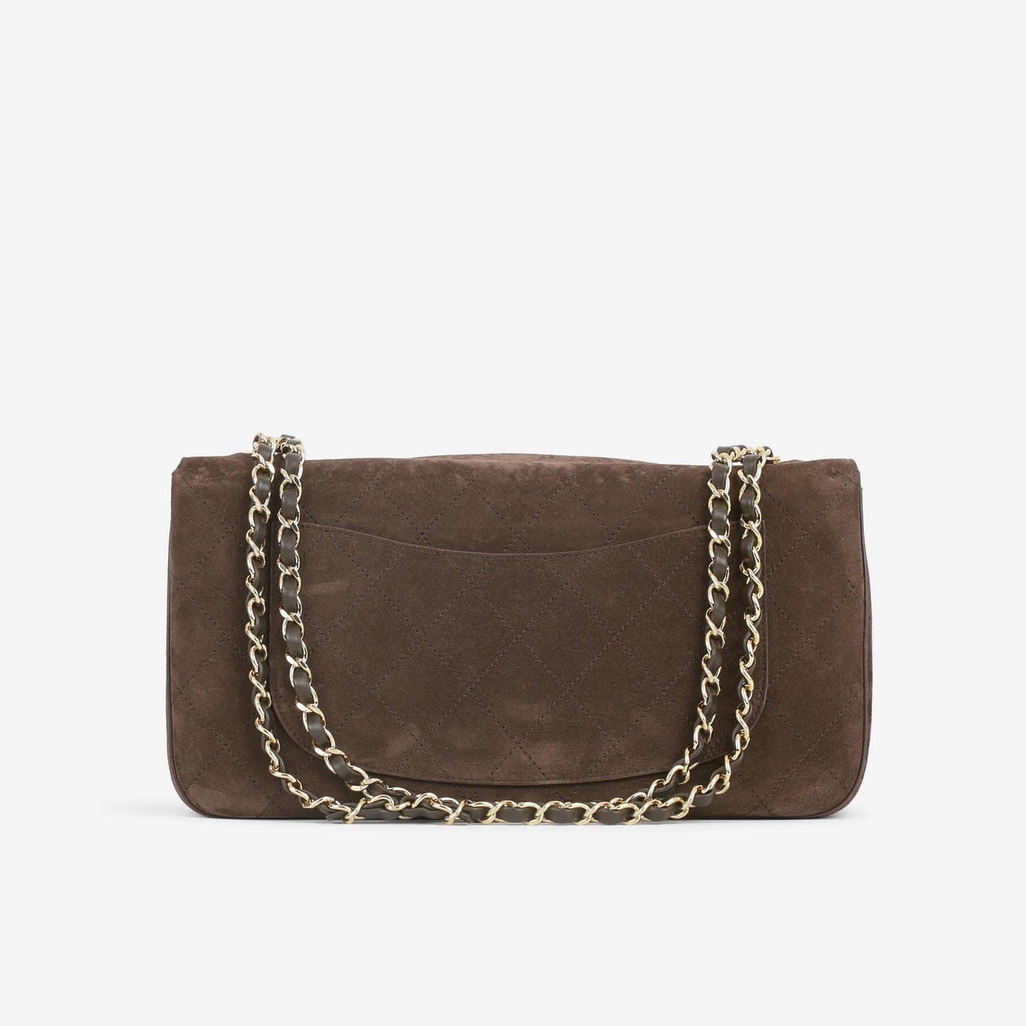 Chanel SS26 Maxi Flap Bag - Brown Suede Goatskin | Gold Hardware