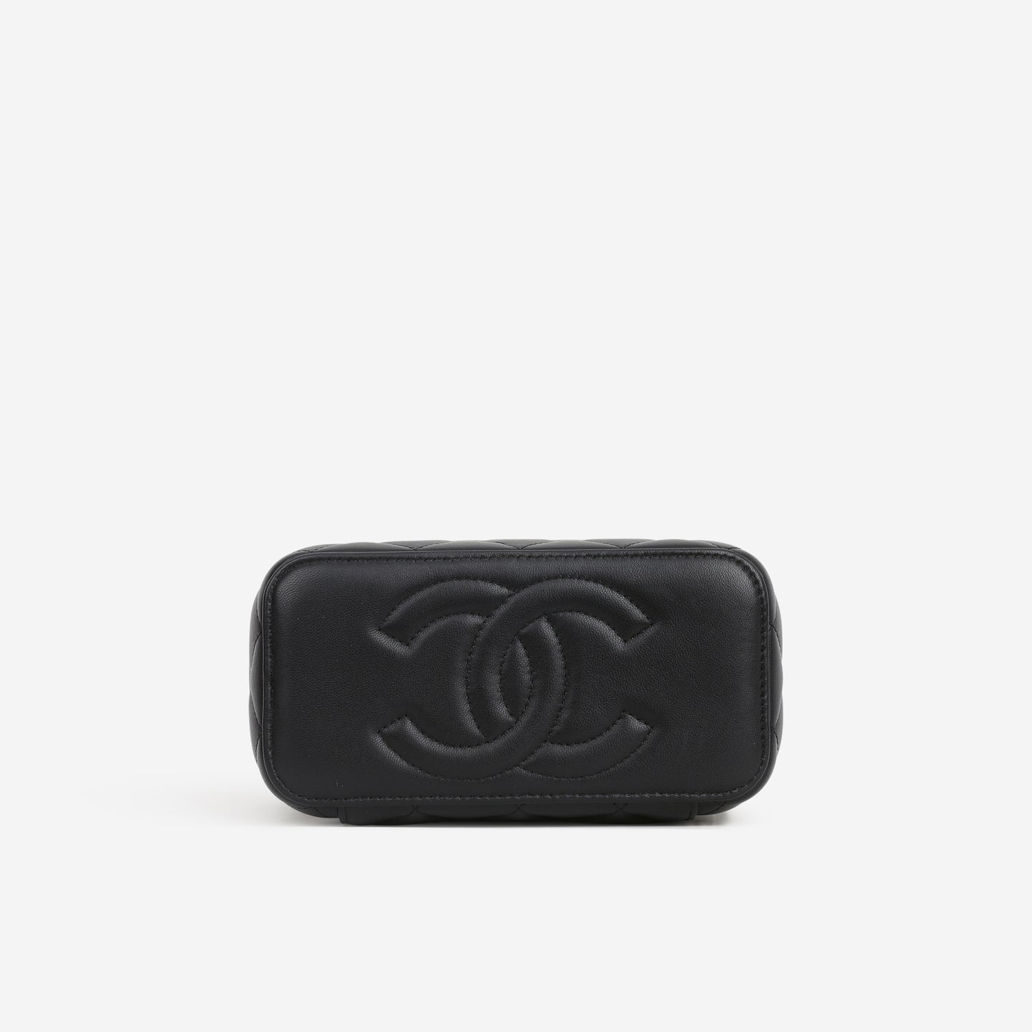 Chanel Top Handle Vanity - Black Lambskin | Champagne Gold Hardware