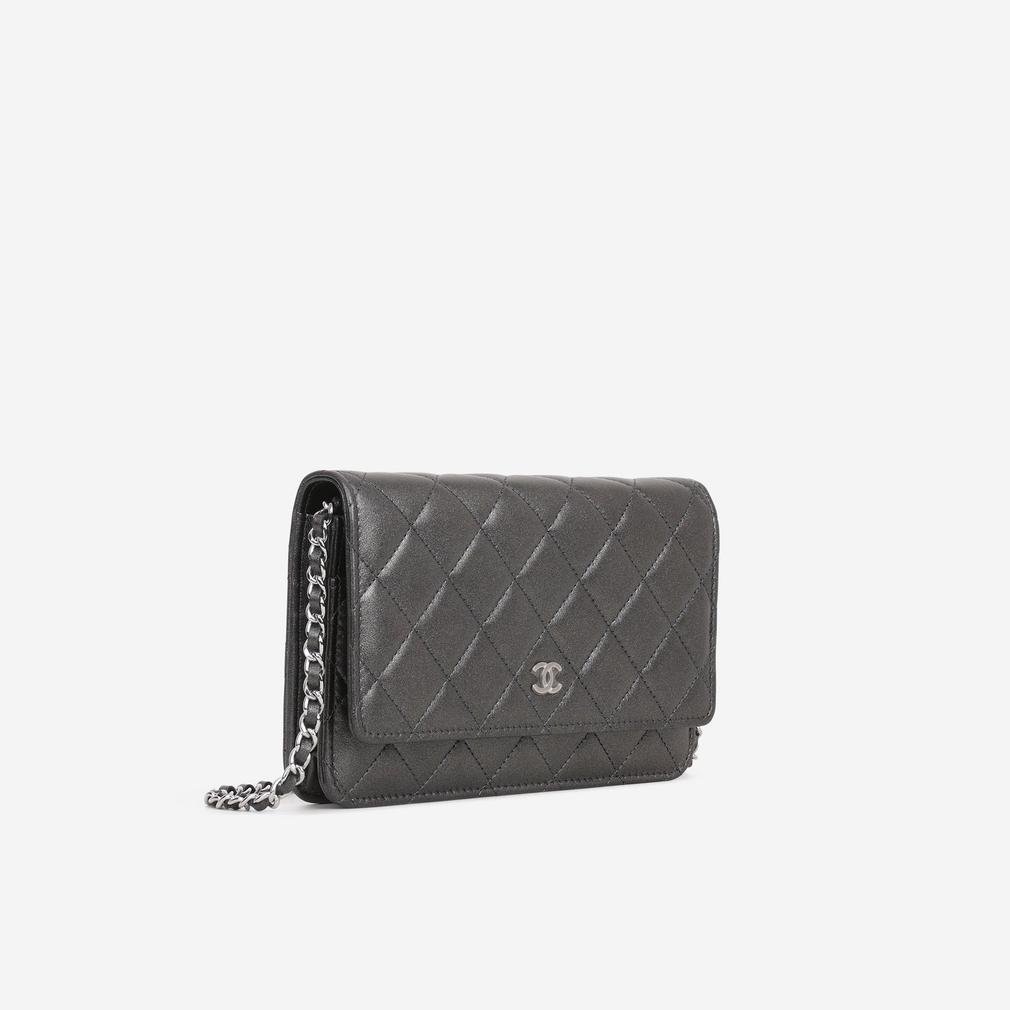 Chanel WOC - Metallic Grey Lambskin | Silver Hardware
