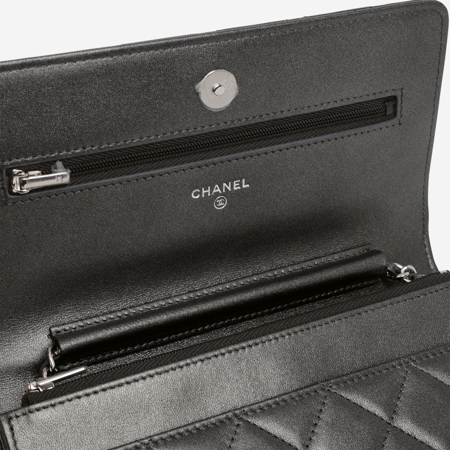 Chanel WOC - Metallic Grey Lambskin | Silver Hardware