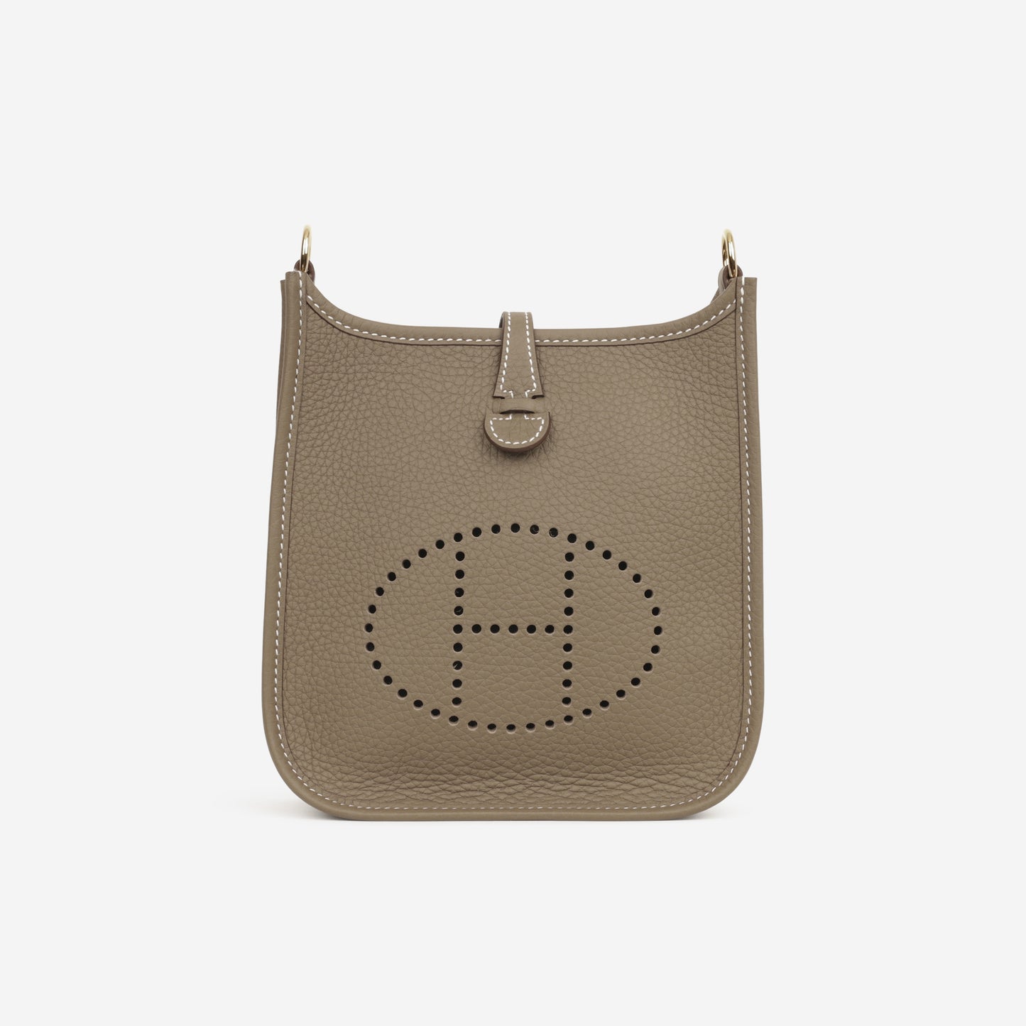 Hermès Mini Evelyne TPM - Etoupe Clemence | Gold Hardware
