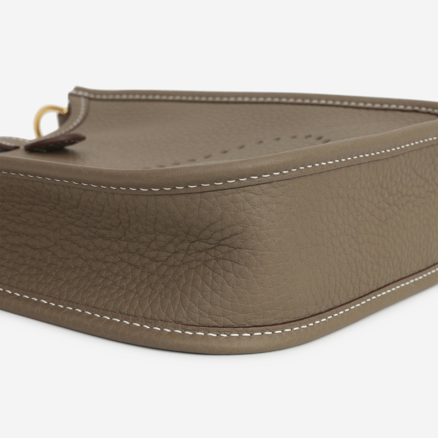 Hermès Mini Evelyne TPM - Etoupe Clemence | Gold Hardware