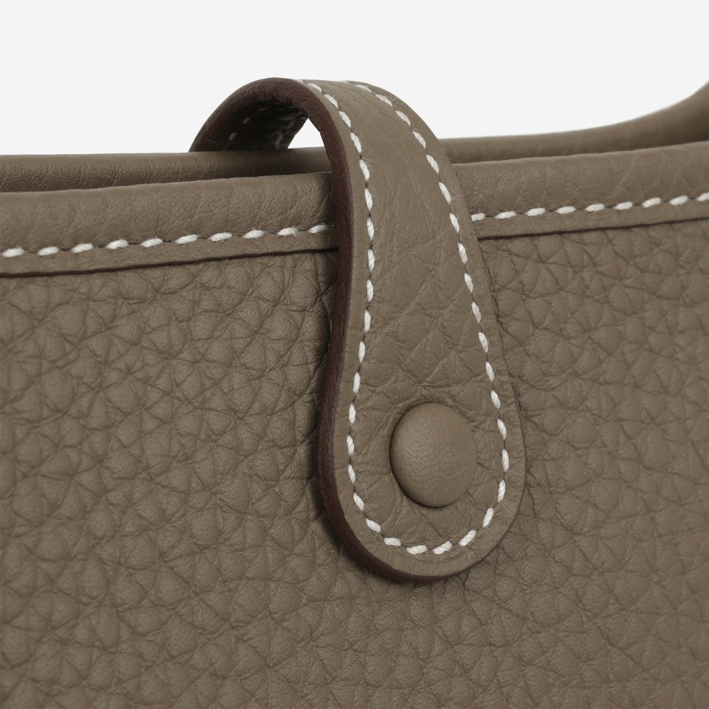Hermès Mini Evelyne TPM - Etoupe Clemence | Gold Hardware