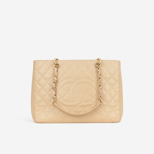 Chanel GST - Beige Caviar | Gold Hardware