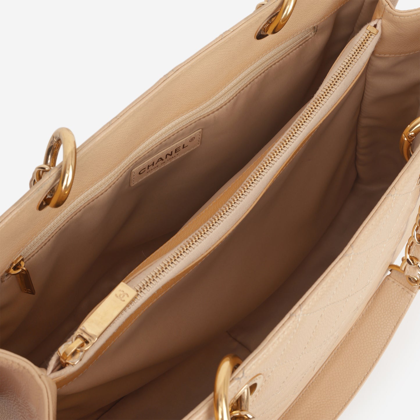 Chanel GST - Beige Caviar | Gold Hardware