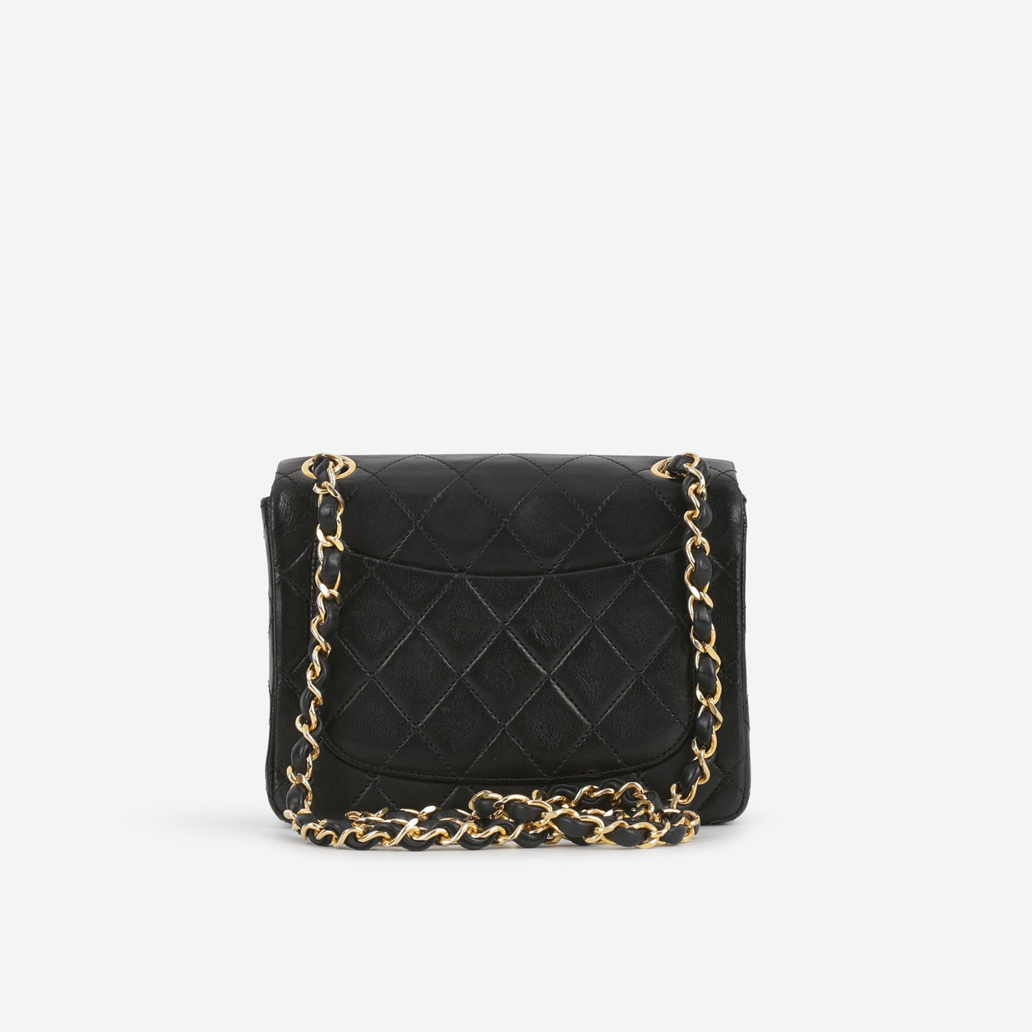Chanel Vintage Mini Square Flap - Black Lambskin | Gold Hardware