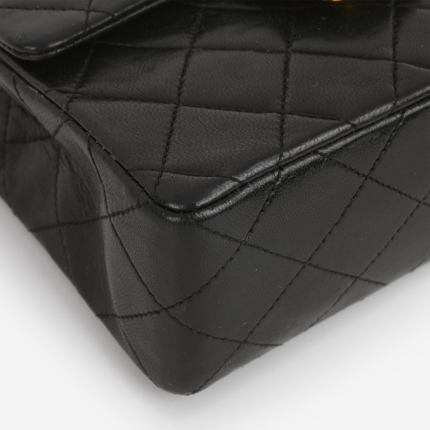 Chanel Vintage Mini Square Flap - Black Lambskin | Gold Hardware
