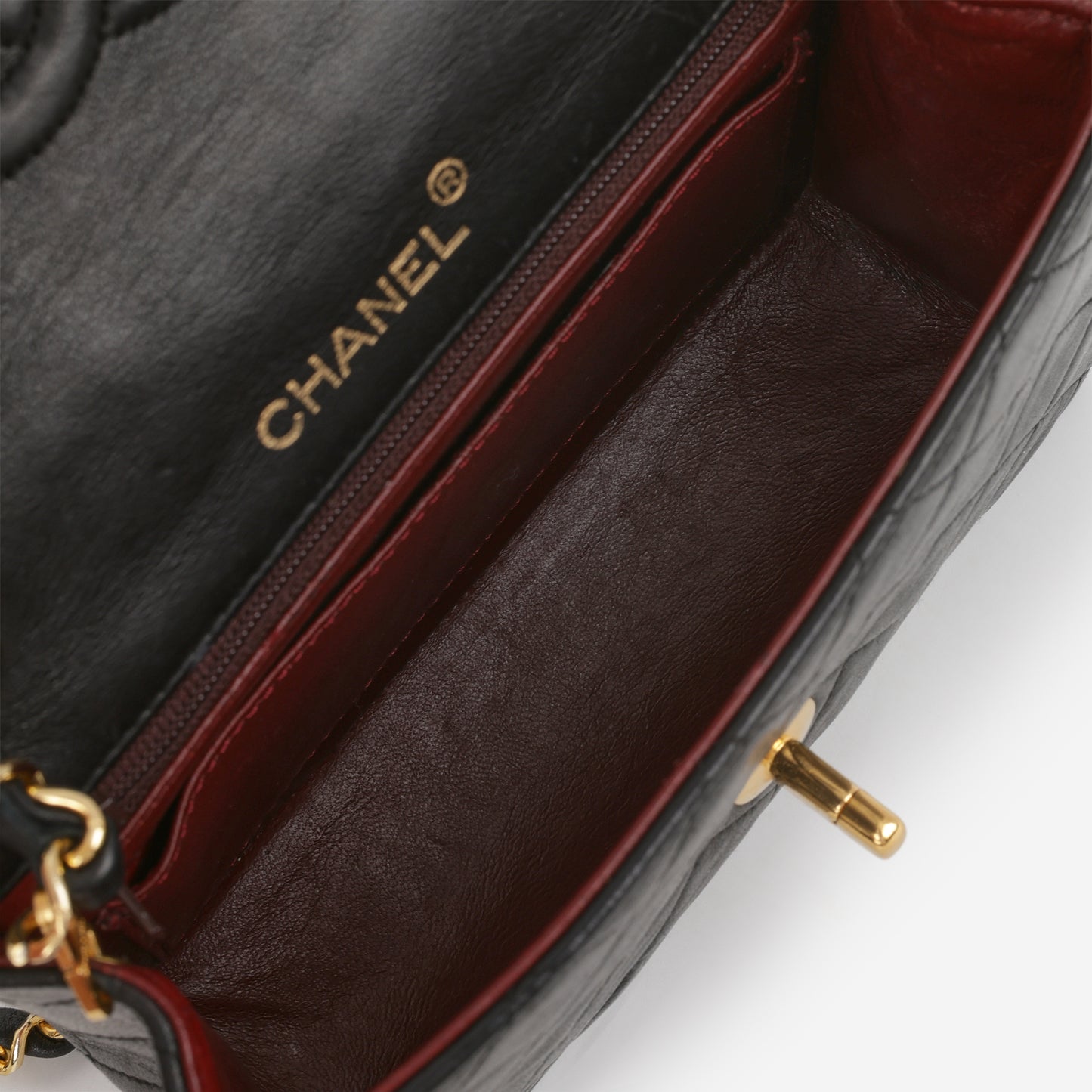 Chanel Vintage Mini Square Flap - Black Lambskin | Gold Hardware