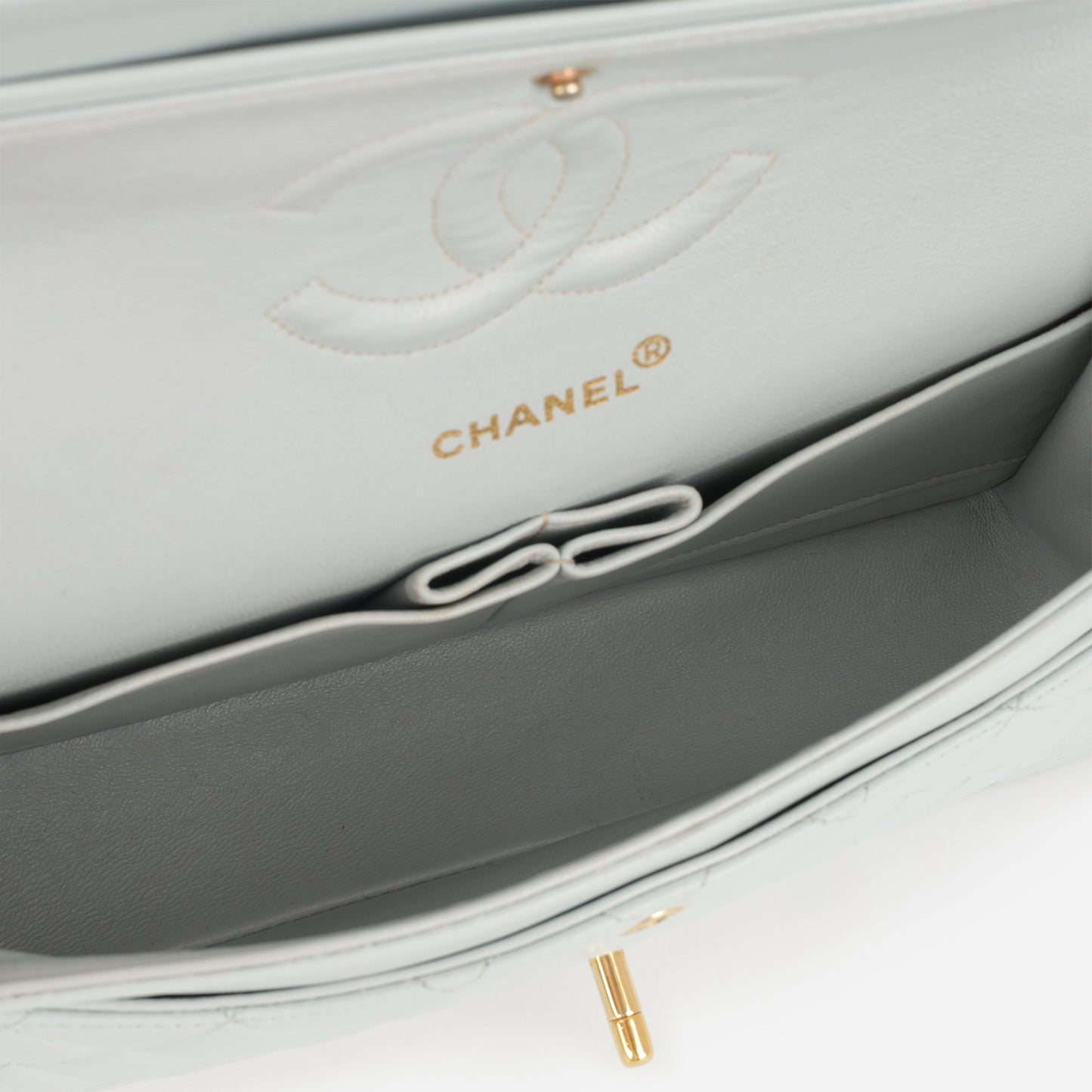 Chanel Vintage Medium Classic Flap - Blue Lambskin | Gold Hardware
