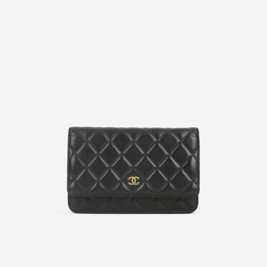 Chanel WOC - Black Lambskin | Gold Hardware
