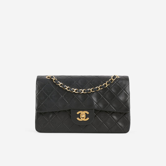 Chanel Vintage Small Classic Flap - Black Lambskin | Gold Hardware