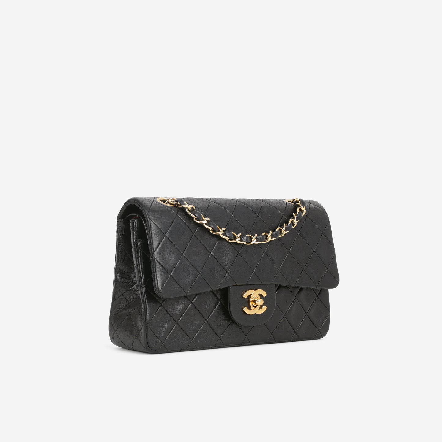 Chanel Vintage Small Classic Flap - Black Lambskin | Gold Hardware