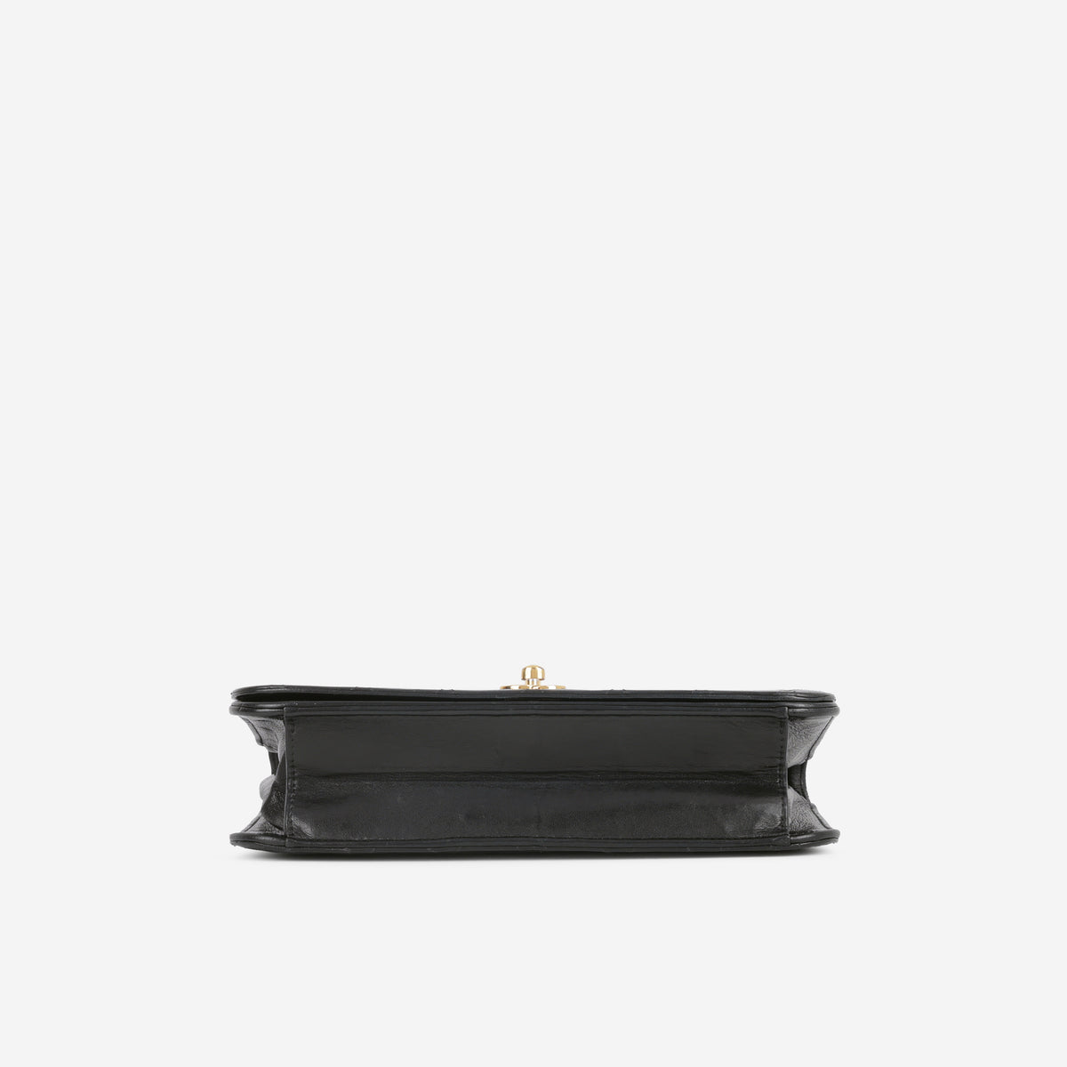 Chanel Vintage Single Full Flap - Black Lambskin | Gold Hardware