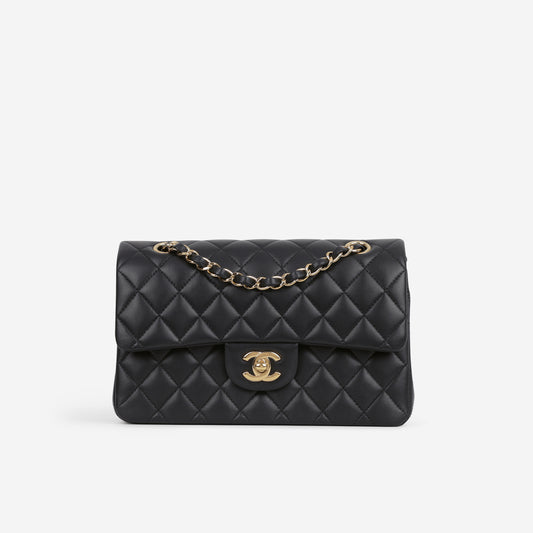 Chanel Small Classic Flap - Black Lambskin | Gold Hardware