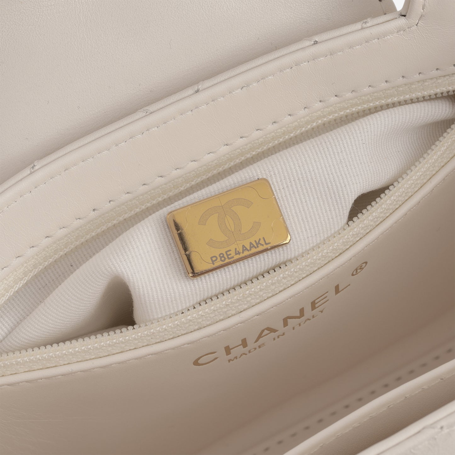 Chanel Small Kelly Re-Edition - White Calfskin | Aged Gold Hardware