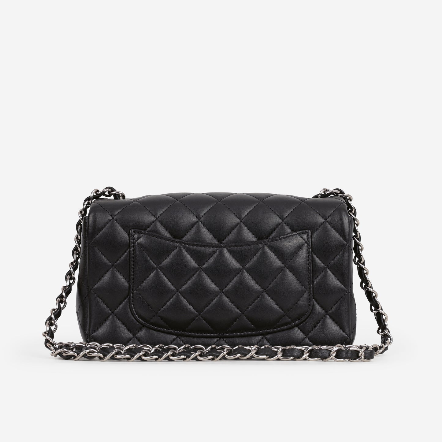 Chanel Mini Rectangular - Black Lambskin | Silver Hardware