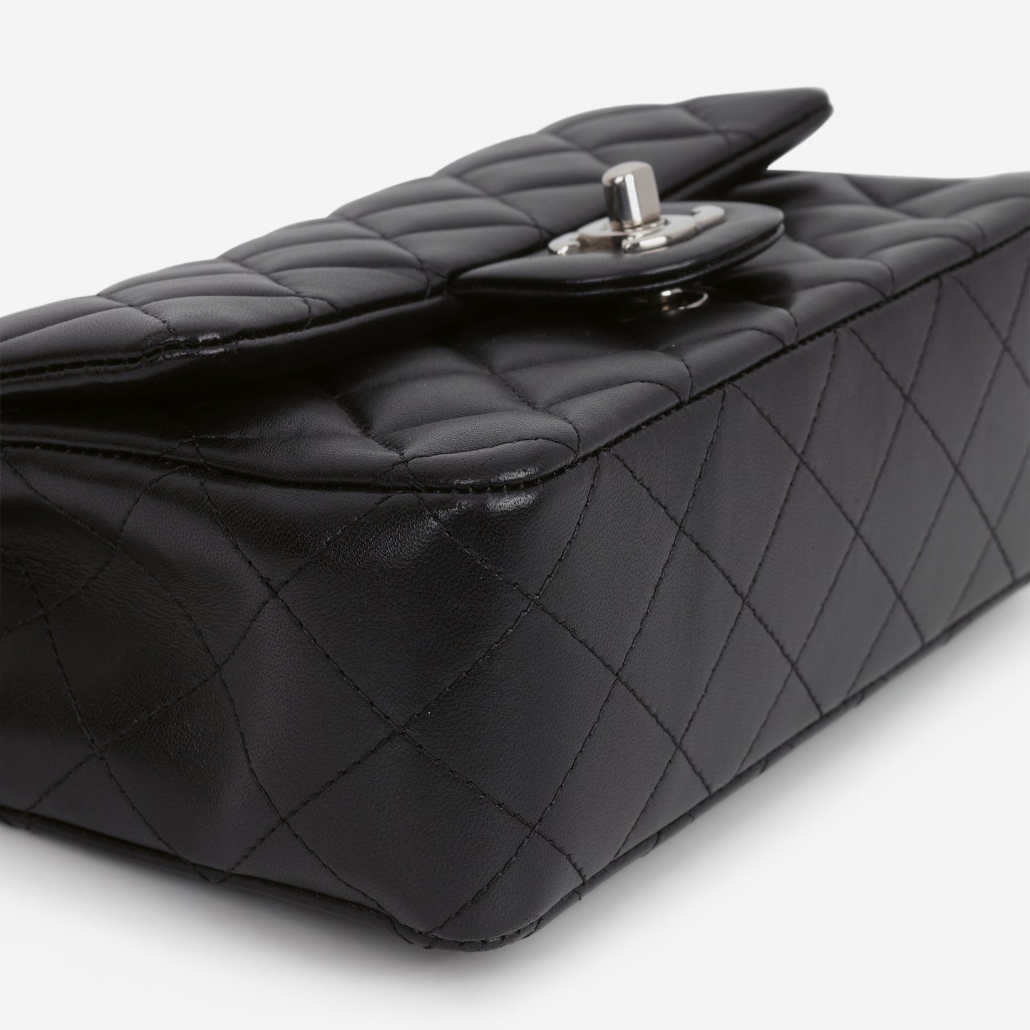 Chanel Mini Rectangular - Black Lambskin | Silver Hardware