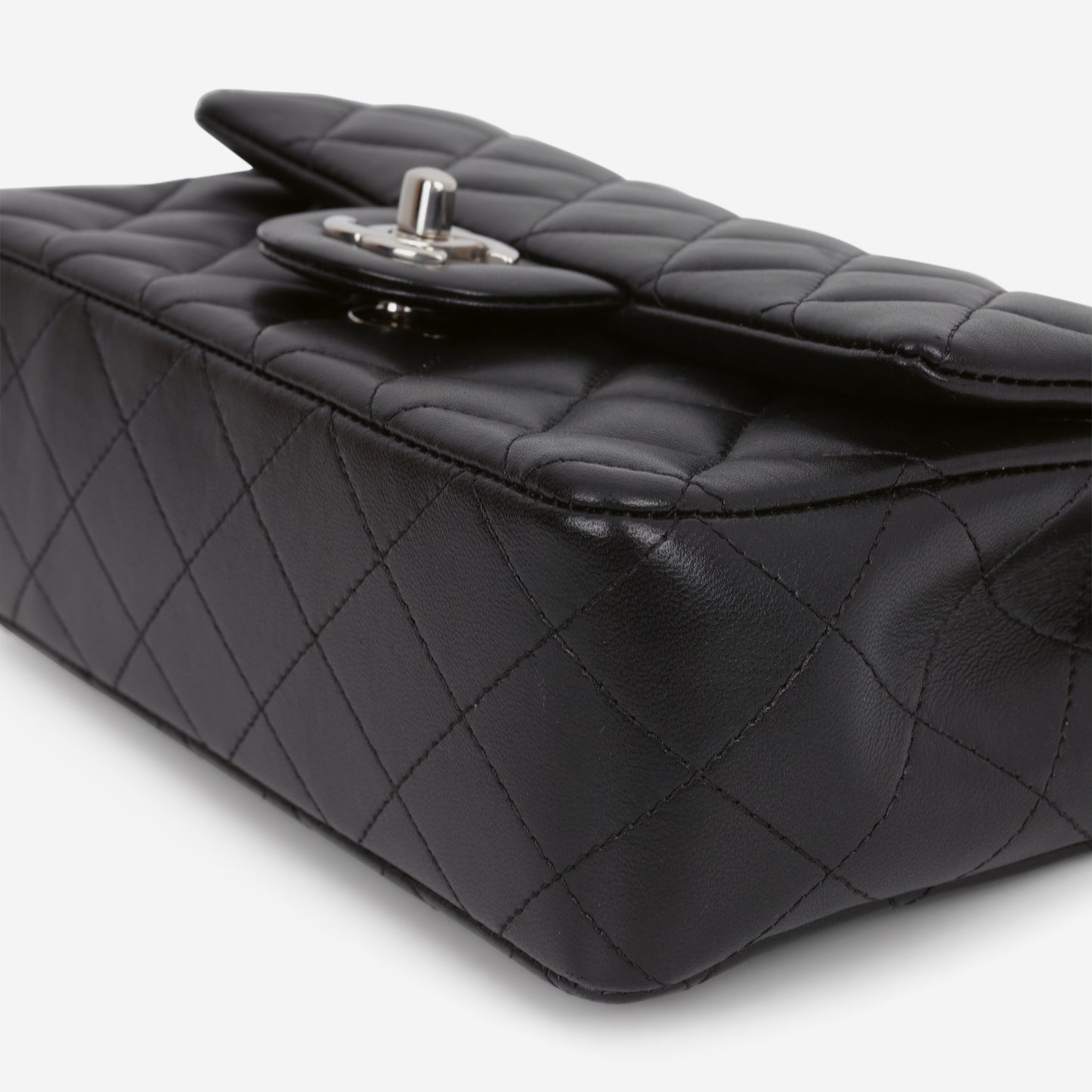 Chanel Mini Rectangular - Black Lambskin | Silver Hardware