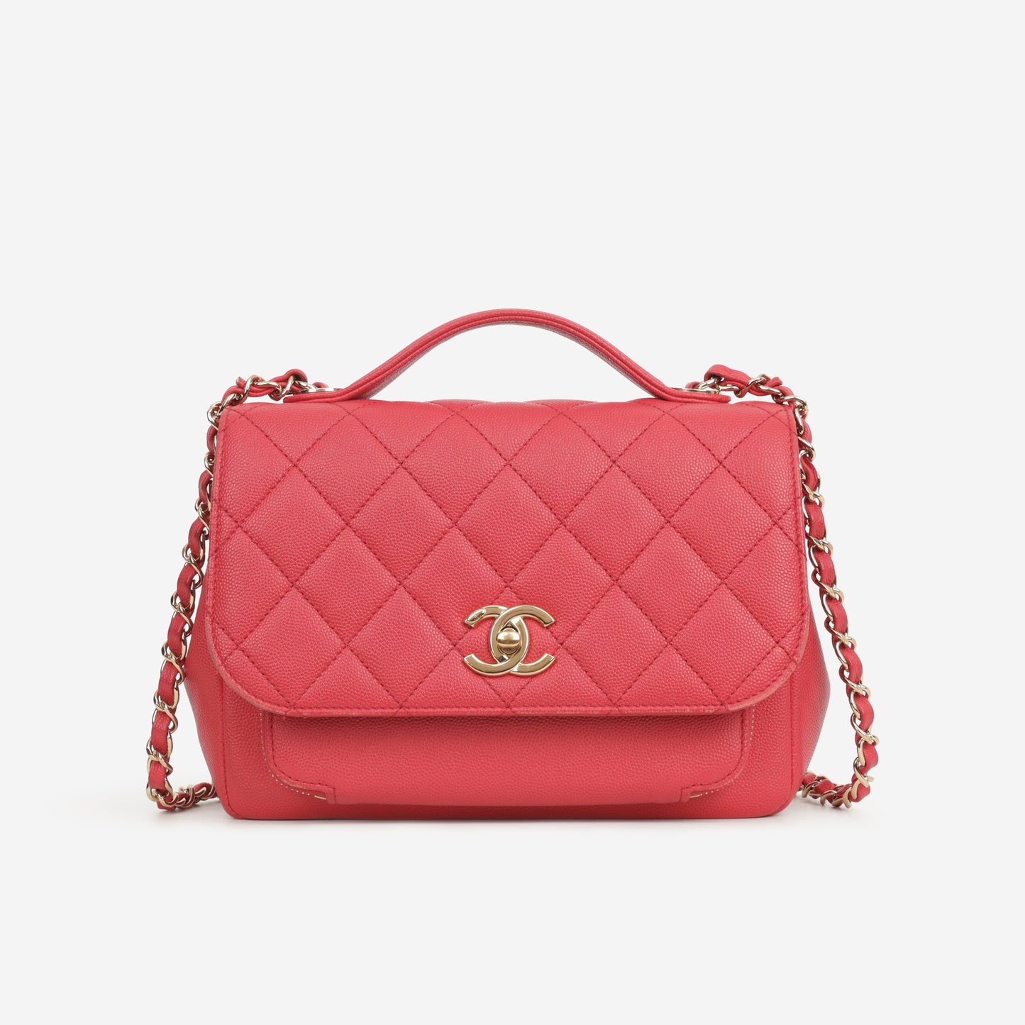Chanel Small Business Affinity - Red Caviar | Gold Hardware