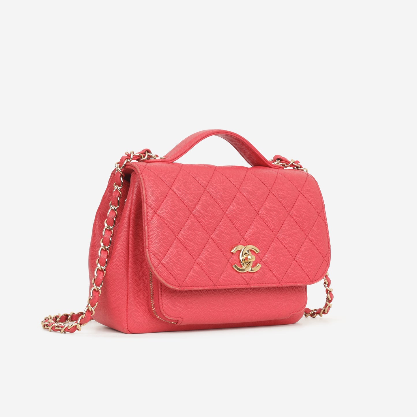 Chanel Small Business Affinity - Red Caviar | Gold Hardware