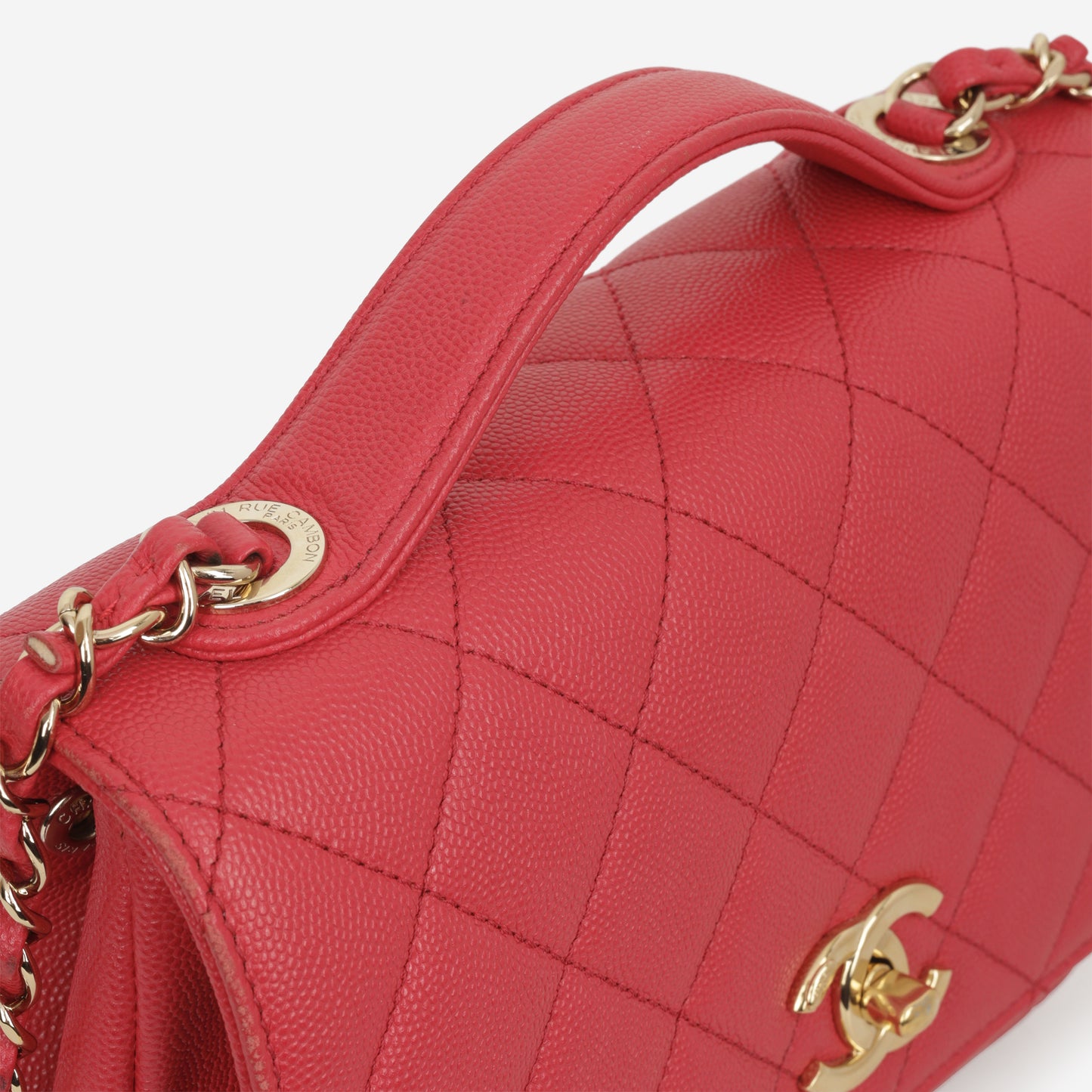 Chanel Small Business Affinity - Red Caviar | Gold Hardware