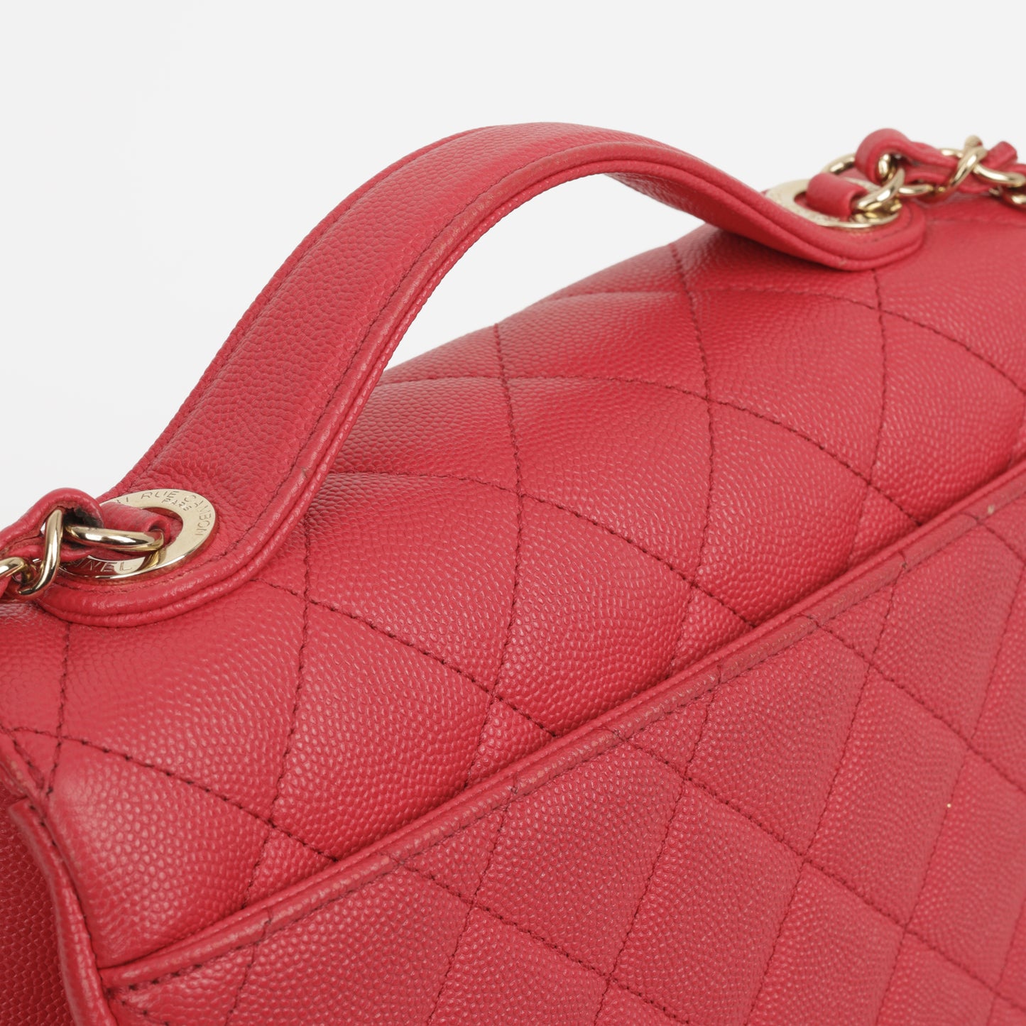 Chanel Small Business Affinity - Red Caviar | Gold Hardware