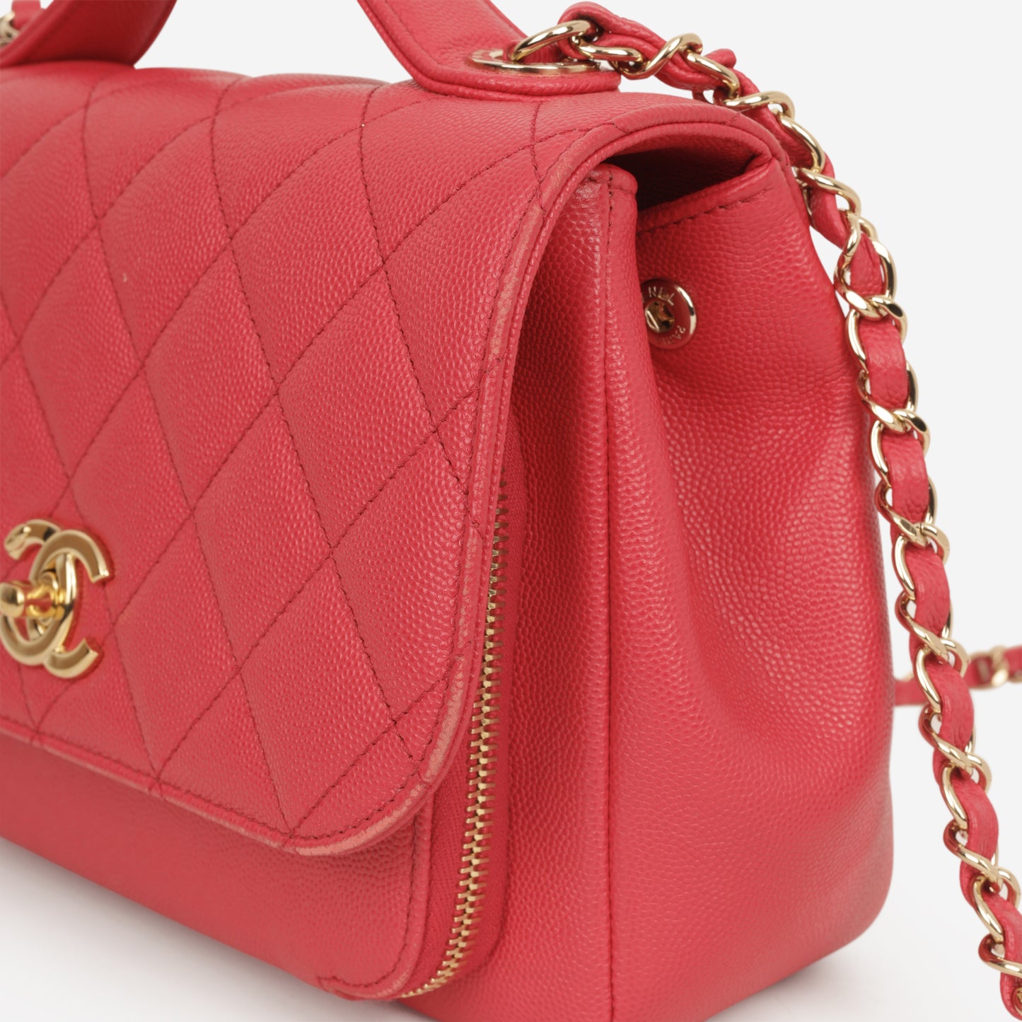 Chanel Small Business Affinity - Red Caviar | Gold Hardware