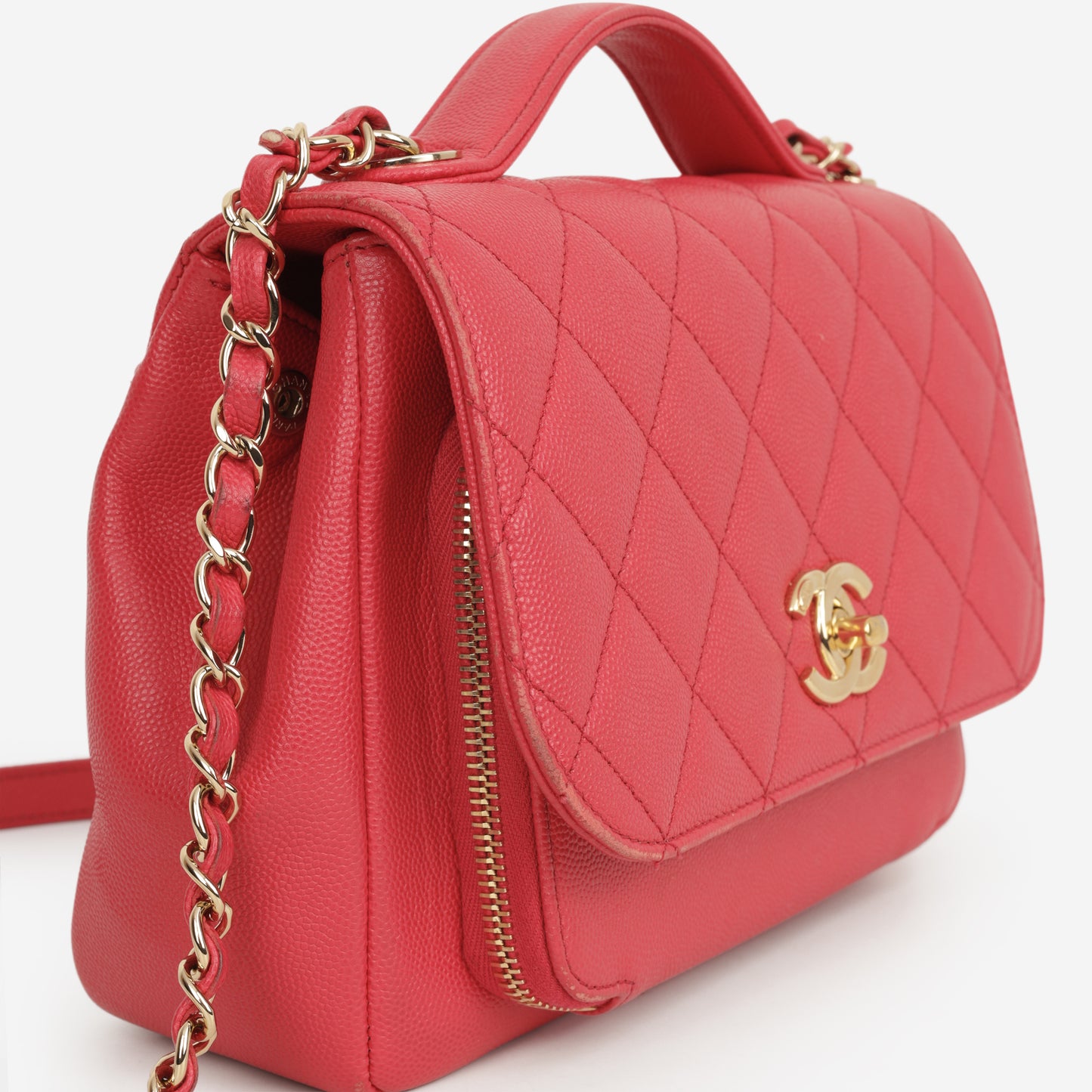 Chanel Small Business Affinity - Red Caviar | Gold Hardware