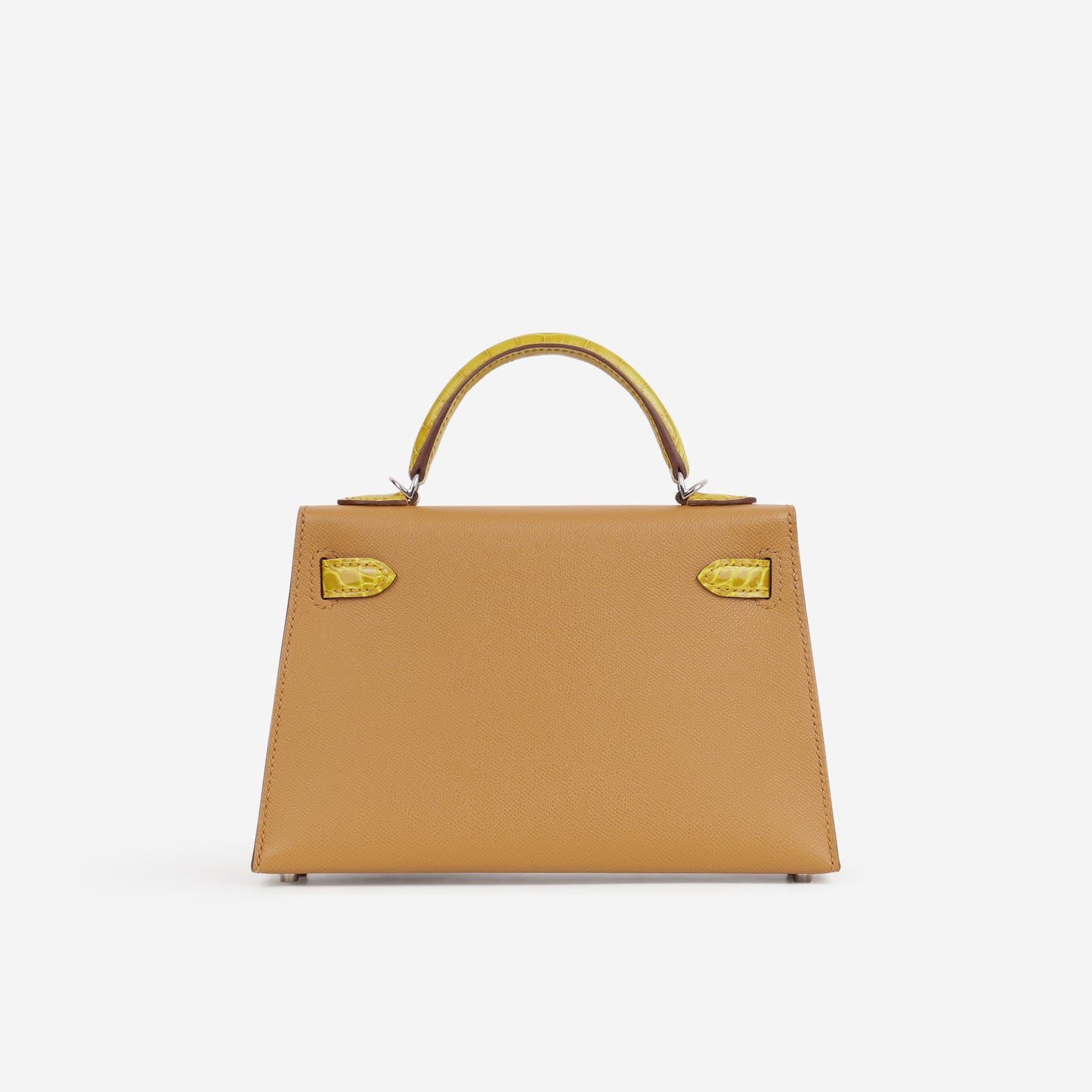 Hermès Mini Kelly 20cm Touch - Sesame Madame / Jaune Ambre Alligator Mississippiensis | Palladium Hardware