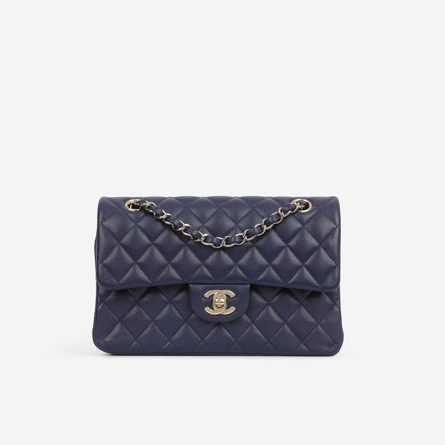 Chanel Small Classic Flap - Navy Caviar | Champagne Gold Hardware