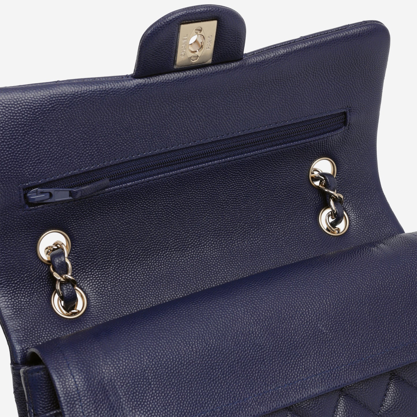 Chanel Small Classic Flap - Navy Caviar | Champagne Gold Hardware