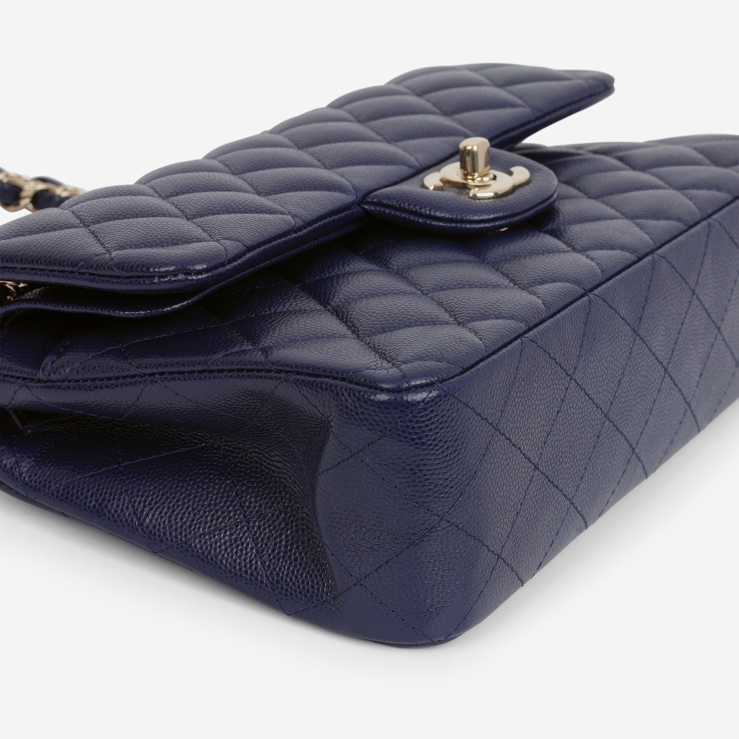 Chanel Small Classic Flap - Navy Caviar | Champagne Gold Hardware