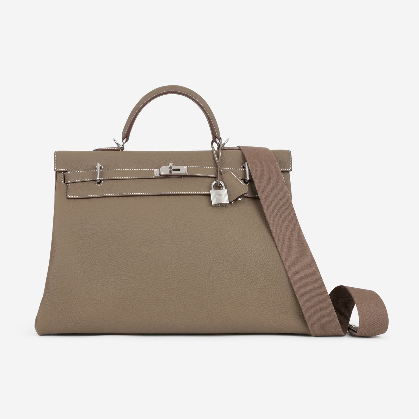 Hermès Kelly 50 Voyage - Etoupe Clemence | Palladium Hardware