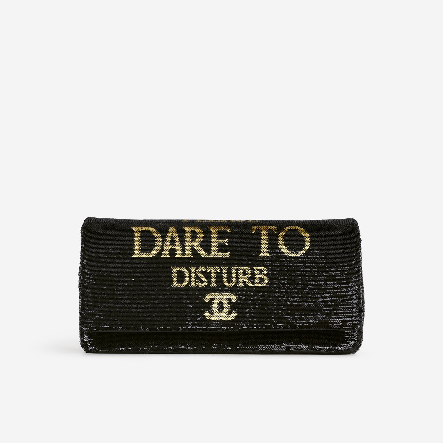 Chanel Paris-Cosmopolite "Dare to Disturb" Flap - Black / Gold Sequin | Gold Hardware