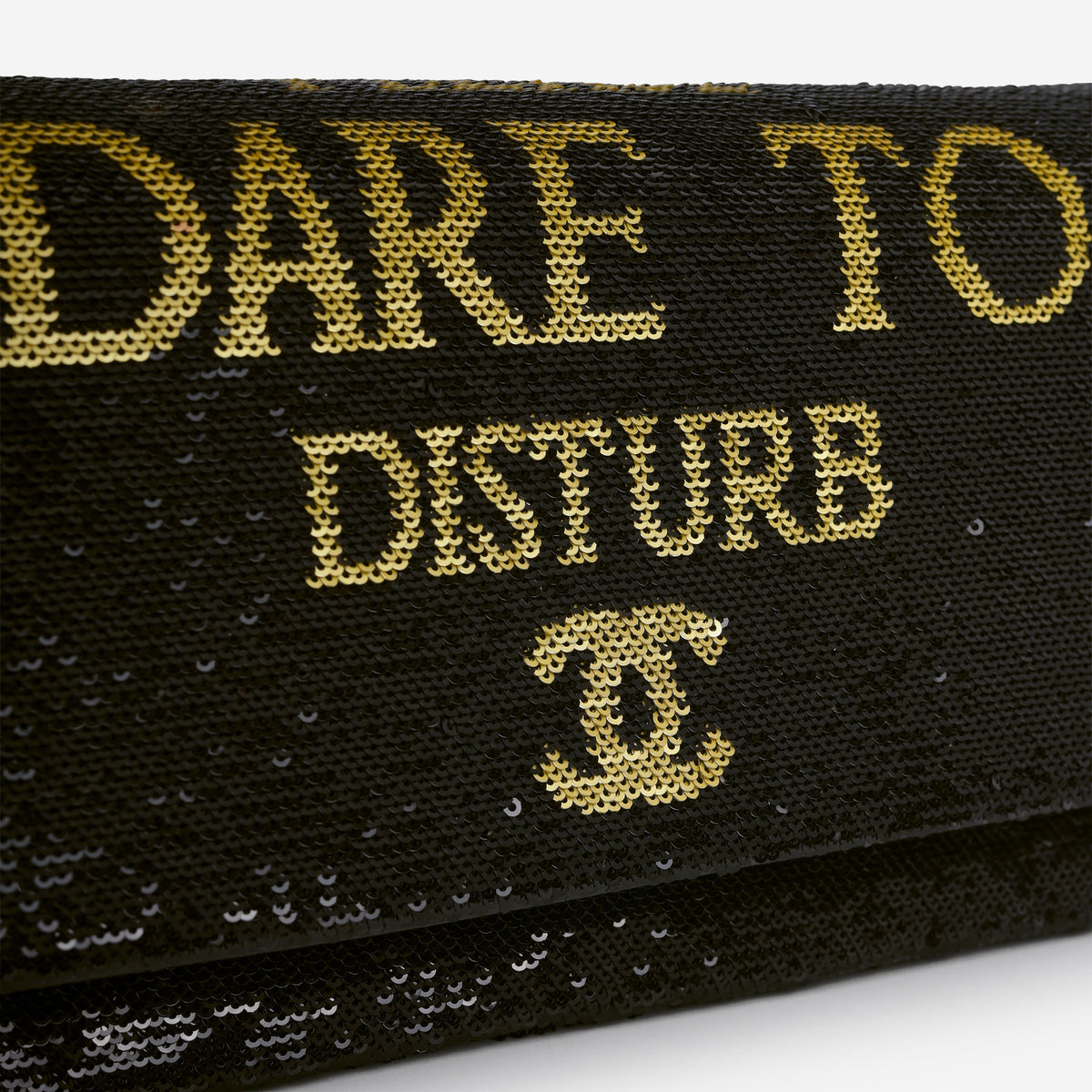 Chanel Paris-Cosmopolite "Dare to Disturb" Flap - Black / Gold Sequin | Gold Hardware