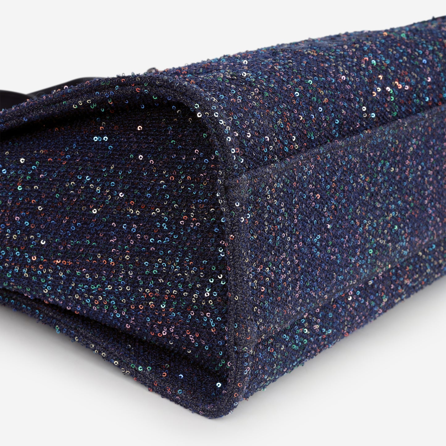 Chanel Small Deauville - Navy / Multi Sequin Tweed | Silver Hardware