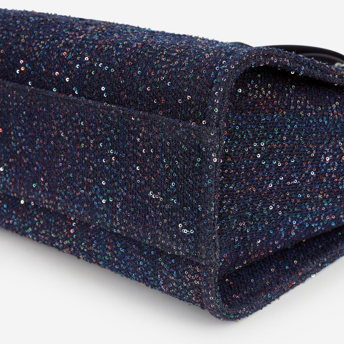 Chanel Small Deauville - Navy / Multi Sequin Tweed | Silver Hardware