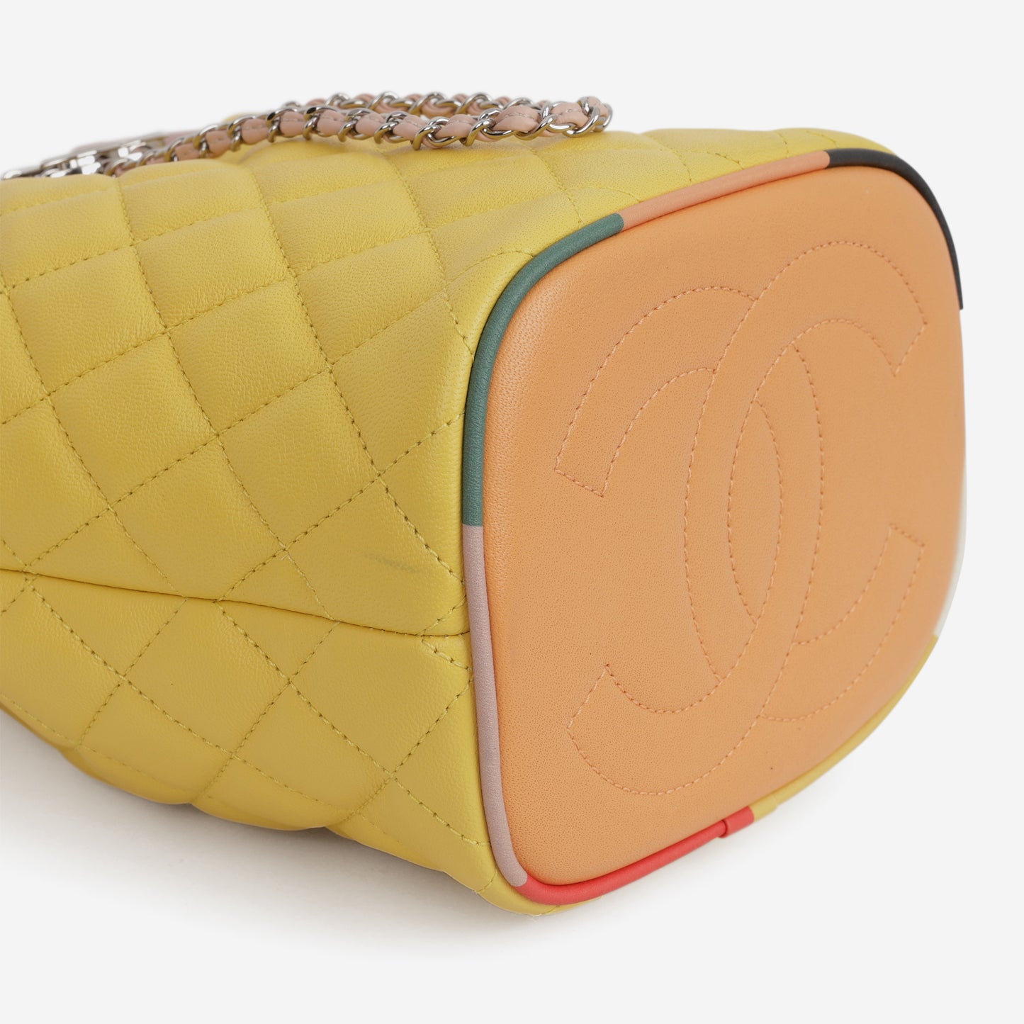 Chanel Paris Cuba Bucket Bag - Yellow / Multi Lambskin | Silver Hardware