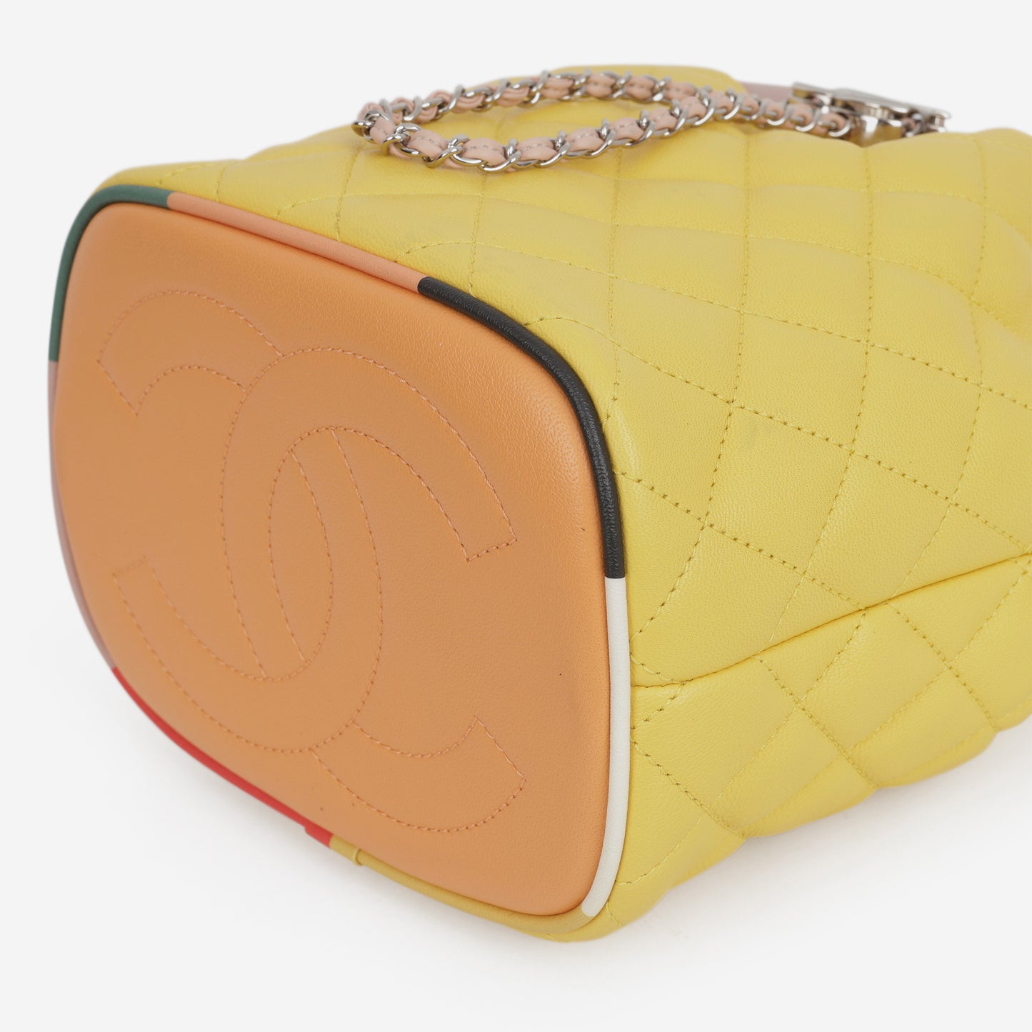 Chanel Paris Cuba Bucket Bag - Yellow / Multi Lambskin | Silver Hardware