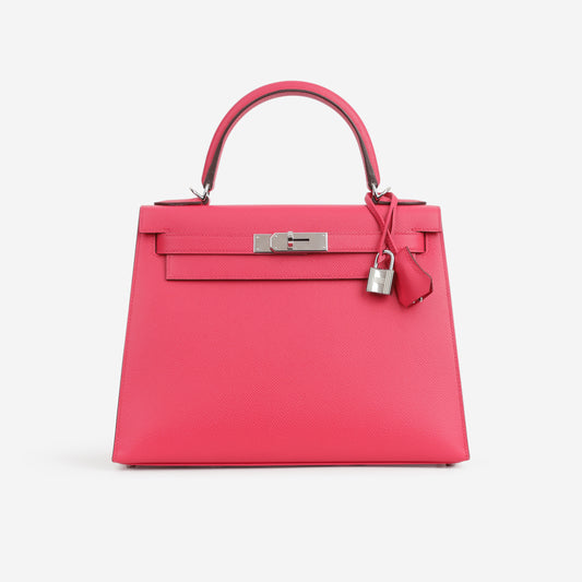 Hermès Kelly 28 - Rose Extreme Epsom | Palladium Hardware
