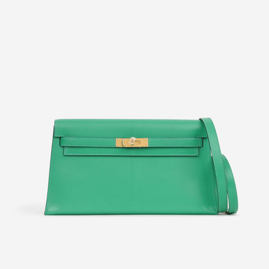 Hermès Kelly Elan - Menthe Chèvre Chamkila | Gold Hardware