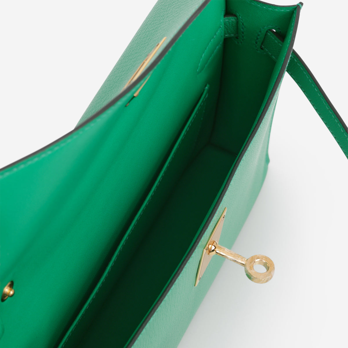 Hermès Kelly Elan - Menthe Chèvre Chamkila | Gold Hardware