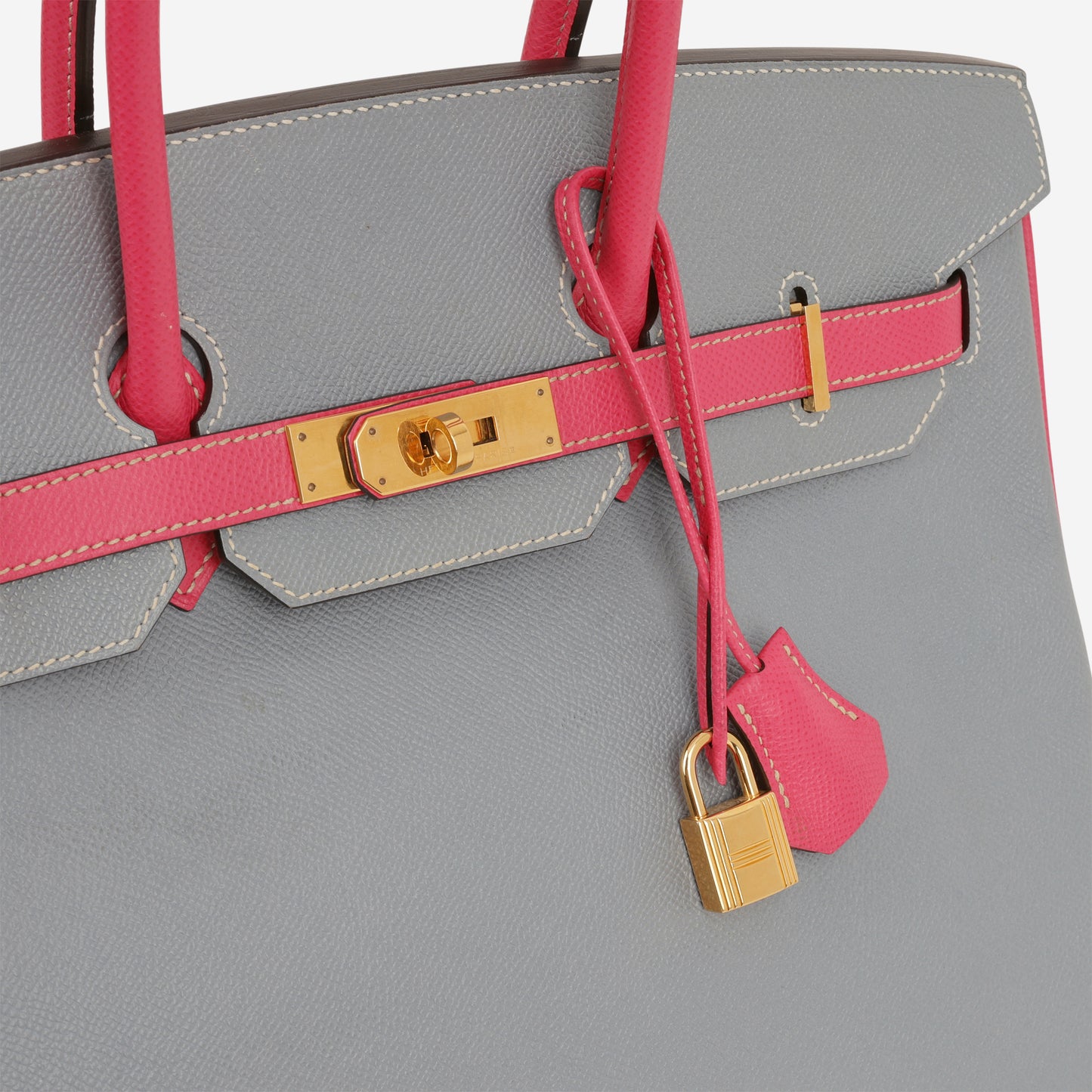 Hermès HSS Birkin 35 - Gris Mouette / Rose Tyrien Epsom | Gold Hardware