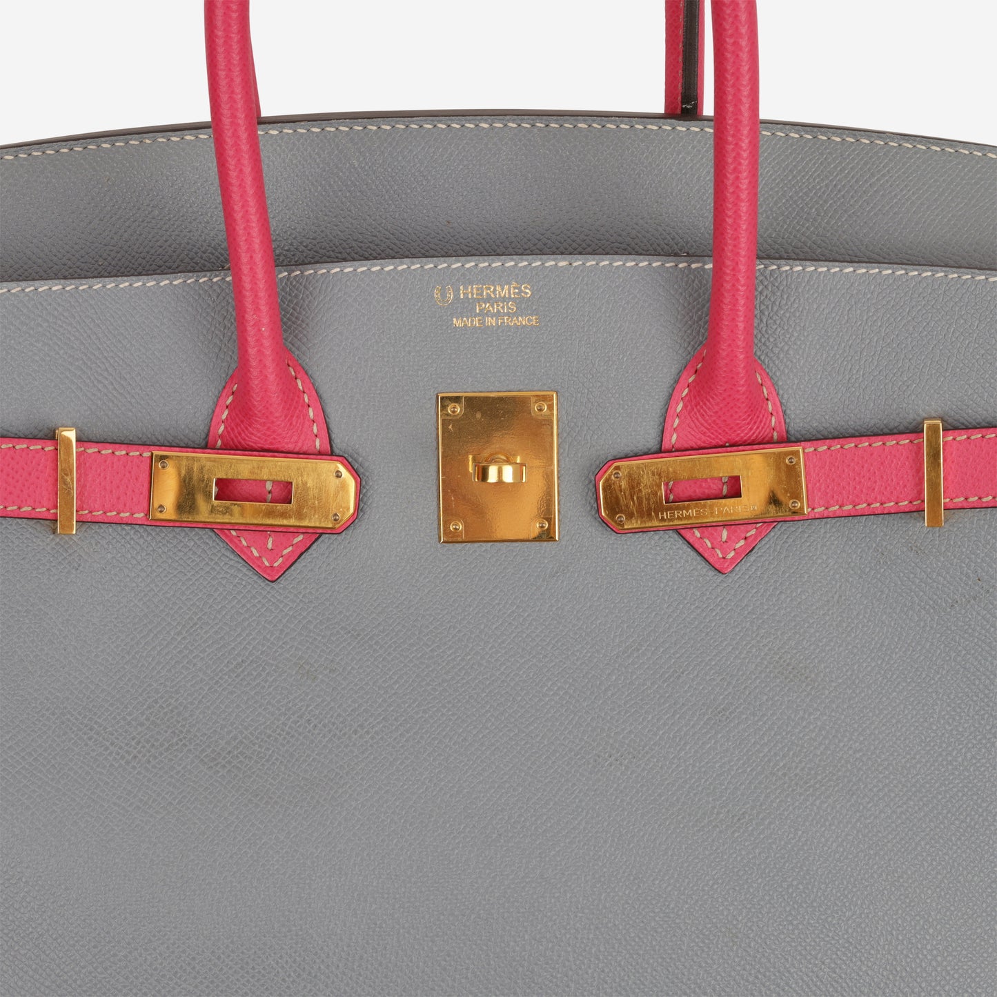 Hermès HSS Birkin 35 - Gris Mouette / Rose Tyrien Epsom | Gold Hardware