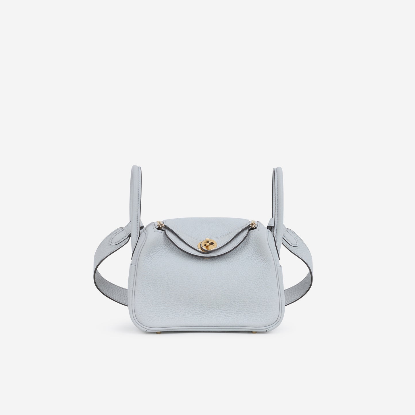 Hermès Mini Lindy - Bleu Pale Clemence | Gold Hardware