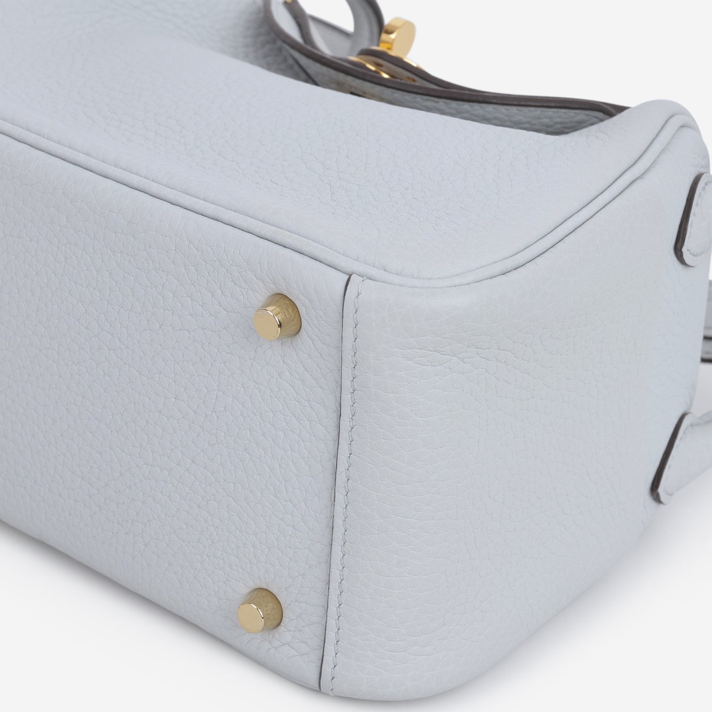 Hermès Mini Lindy - Bleu Pale Clemence | Gold Hardware