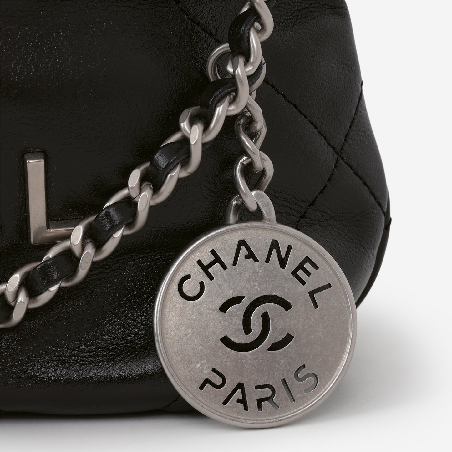 Chanel 22 Mini Hobo - Black Calfskin | Silver Hardware